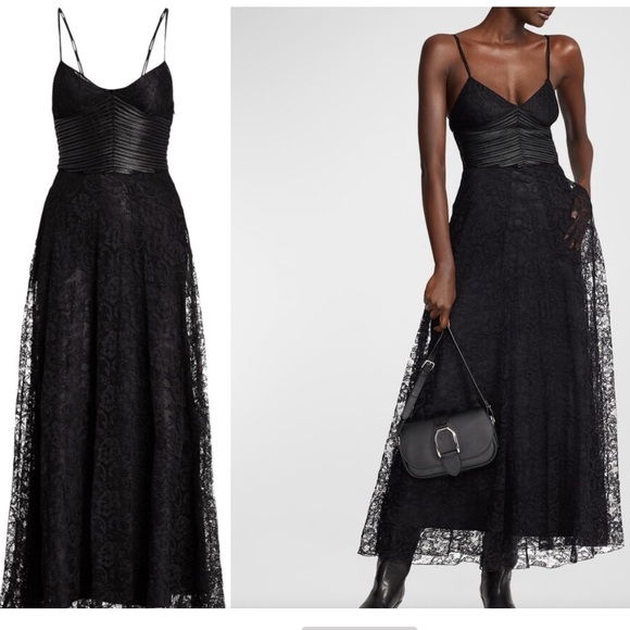 Ralph Lauren Dresses & Skirts - Jerome Rebrode Ralph Lauren Purple Label Black Lace Cocktail Maxi Dress Formal 8